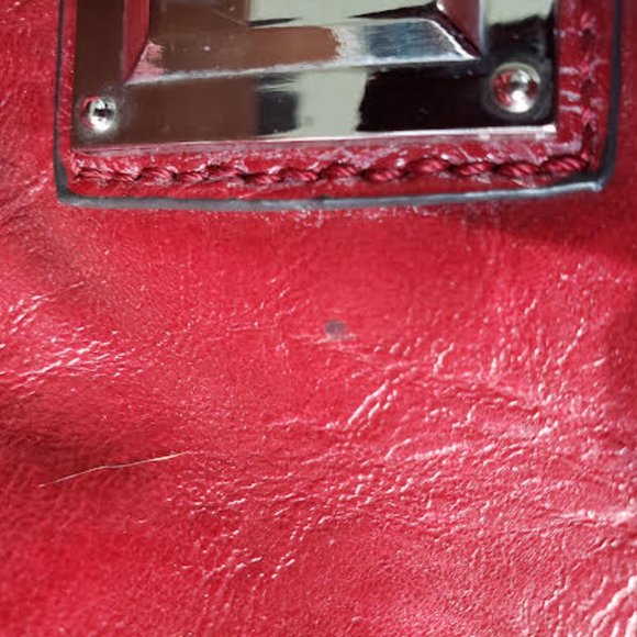 Nicole Miller Red leather Boho Purse - Picture 9 of 9